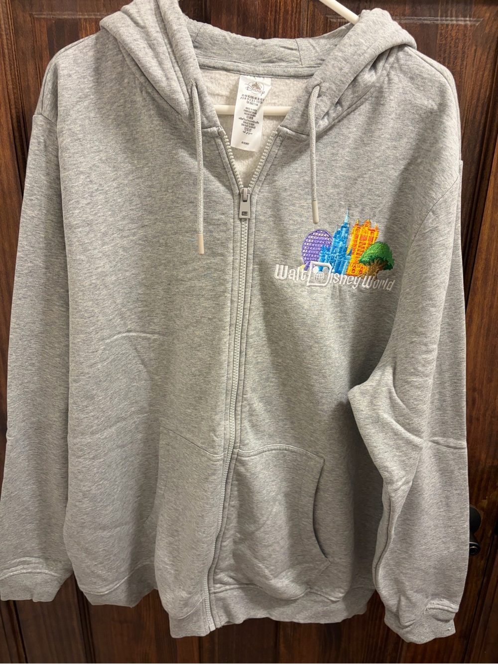 Disney Adult Gray Zip-Up Hoodie